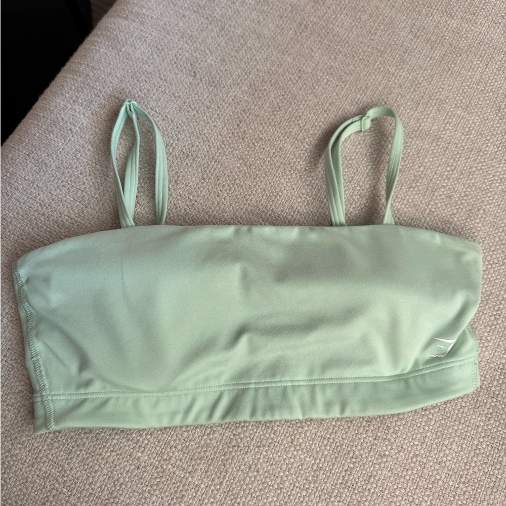 Gymshark Bandeau Sports Bra- size small; mint green